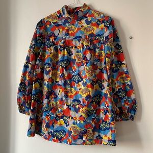 Vintage Micro Mini Dress with Dutch Print